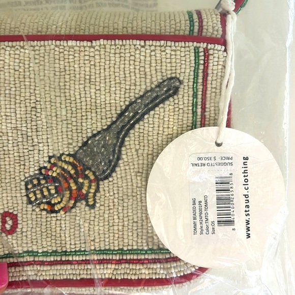 STAUD TOMMY BEADED BAG TOMATO - Picture 3 of 7